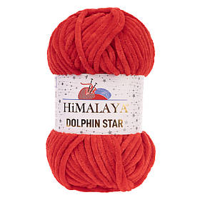 Пряжа велюрова Dolphin Star, колір Червоний