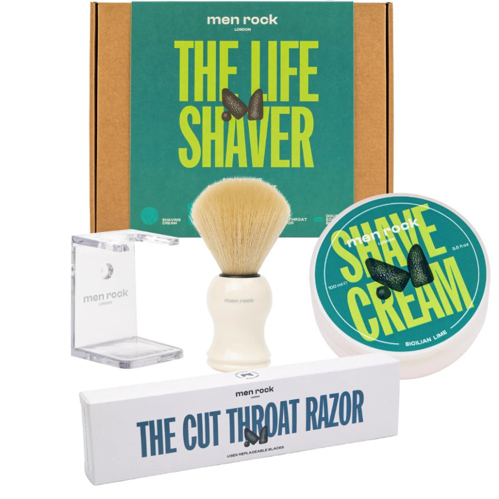 Подарунковий набір Men Rock Cut Throat Razor Ultimate Shaving Gift Set Sicilian Lime