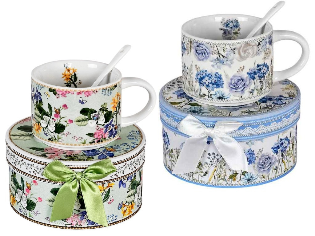 Чашка фарфорова з ложкою 280 мл Stenson, фото 1