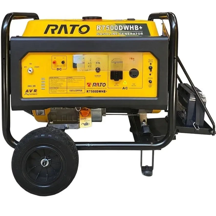 Генератор бензин RATO 5.5кВт ел.стартер МІДЬ AVR R7500DWHB+