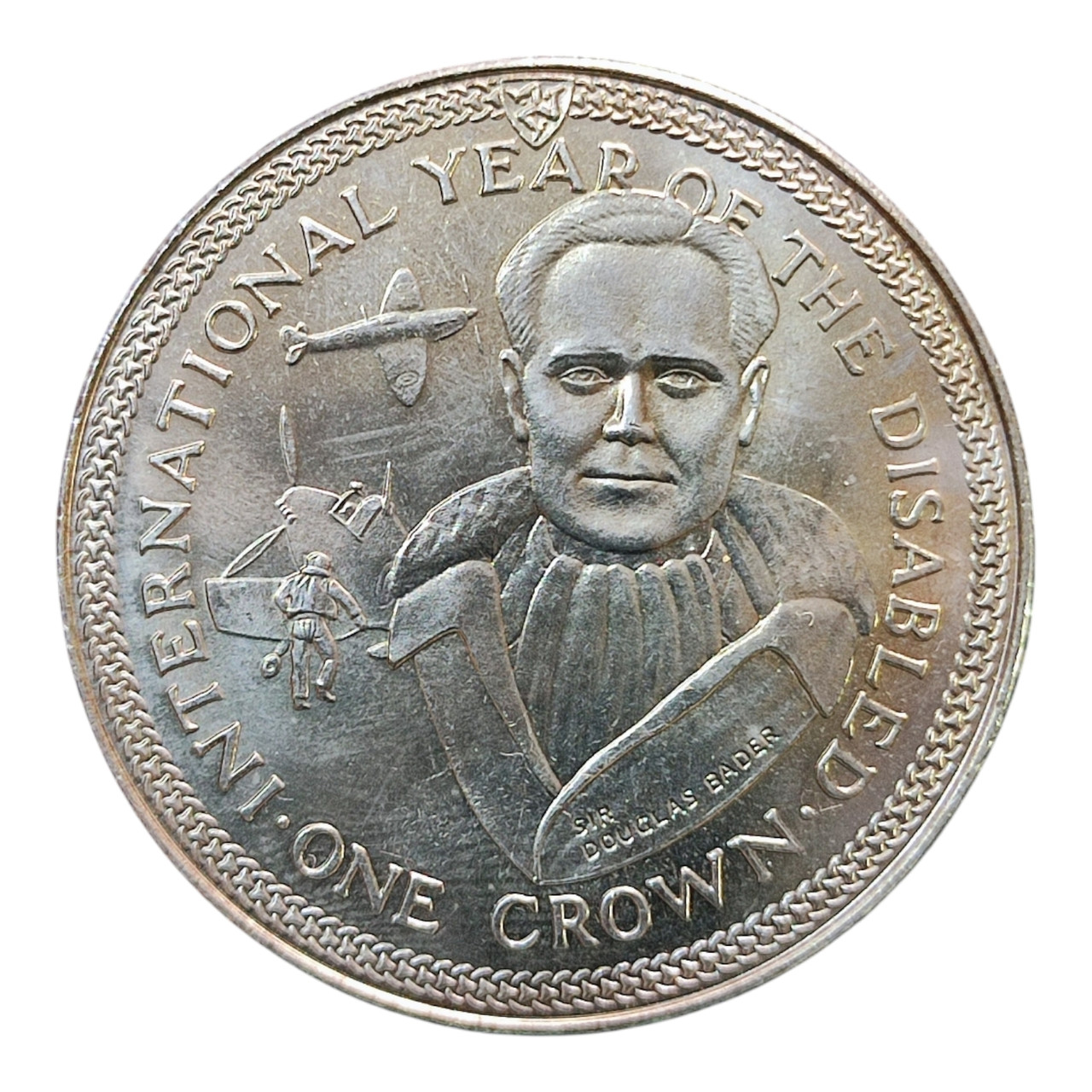 Острів Мен 1 крона, 1981 Міжнародний рік інвалідів - Дуглас Баде