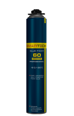 Клей-піна швидкої фіксації, 60 секунд 860 мл ТМ Smartech PRO, фото 1