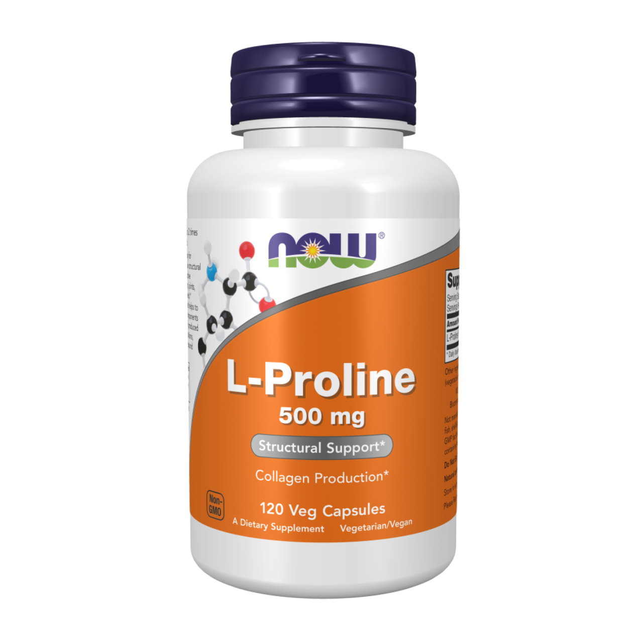 Л-Пролін Now Foods L-Proline 500 мг 120 капсул
