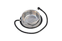 Миска з підігрівом для тварин, поїлка для собак, кішок на вулицю, із нержавіючої сталі, 2,5 л.