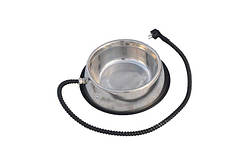 Миска з підігрівом для тварин, поїлка для собак, кішок на вулицю, із нержавіючої сталі, 2,5 л.