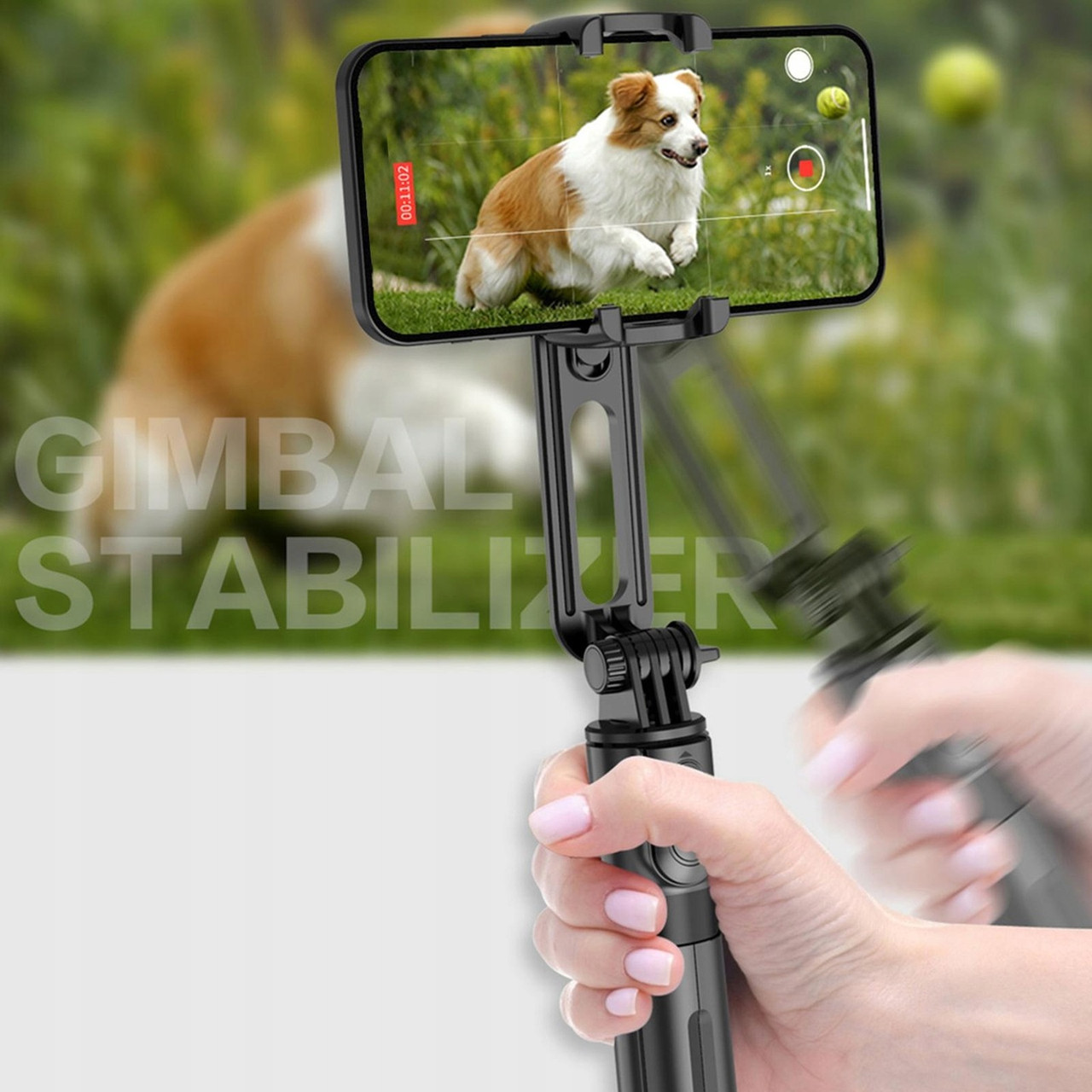 Стабілізатор для телефона Gimbal L18 з Bluetooth кнопкою, Селфі палиця блютуз зі стабілізатором Монопод