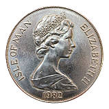 Острів Мен 1 крона, 1982 Чемпіонат світу з футболу 1982, Іспанія - футболіст / воротар вгорі /, фото 2