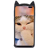 Силіконовий чохол для Samsung Galaxy S10 Plus - Black Cat (Кіт з вусами), Чорний, фото 3