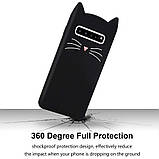 Силіконовий чохол для Samsung Galaxy S10 Plus - Black Cat (Кіт з вусами), Чорний, фото 4