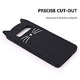 Силіконовий чохол для Samsung Galaxy S10 Plus - Black Cat (Кіт з вусами), Чорний, фото 5