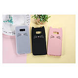 Силіконовий чохол для Samsung Galaxy S8 - 3D Cat (Кіт з вусами), Рожевий, фото 6