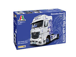 Mercedes-Benz ACTROS MP4 Giga Space. Збірна модель вантажного автомобіля у масштабі 1/24. ITALERI 3935
