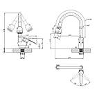 Змішувач для кухні Agua Sevilla — C039AMR, фото 2