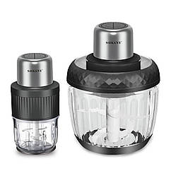 Чопер подрібнювач Sokany SKYM7032B 2в1 з чашами 0.5 і 1,5 літри 800 Вт