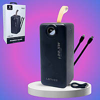 Портативний повербанк 50000 mAh LENYES PX587D реальна ємність.Зарядний пристрій 22.5W Power bank USB Type-C LightninG
