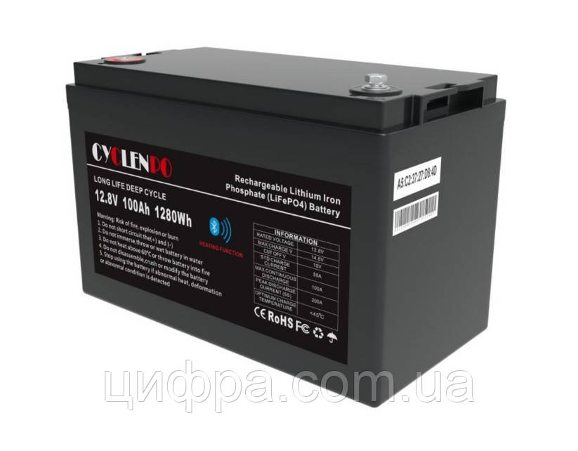 Літій-залізо-фосфатна батарея Cyclen 12.8V 100Аh