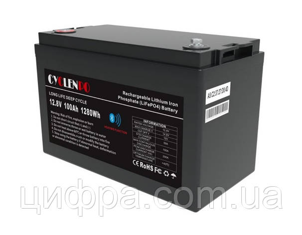 Літій-залізо-фосфатна батарея Cyclen 12.8V 100Аh, фото 1