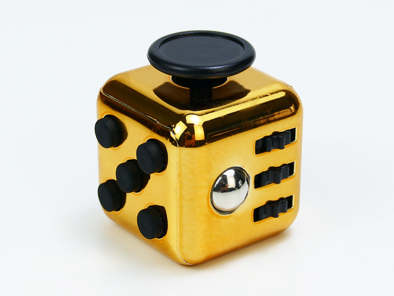 Антистрес Іграшка Fidget Cube Фіджет Куб для Зняття Стресу Золото (01188)