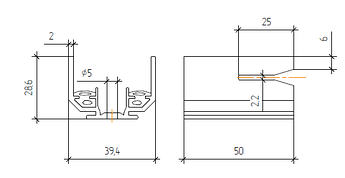 Салазка для кассет в зборі з ущільнювачами