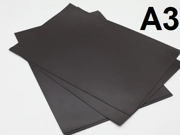 Магнітний вініл БЕЗ КЛЕЮ 0.4мм., формат А3 (30х42см) Магнітні листи