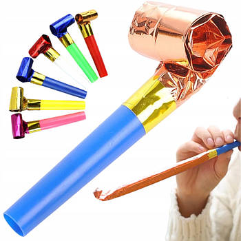 Набір карнавальних свистків 100 штук розмір 5.5 см 2889-8 Карнавальні свистки в упаковці 100 шт