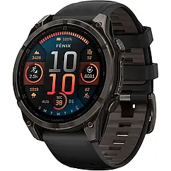 Garmin Fenix ​​8 47mm Sapphire Carbon Gray DLC Titanium w. Black/Pebble Gray S. Band 010-02904-20/21 Розумний годинник