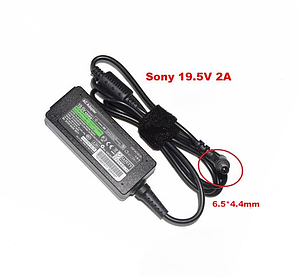 Зарядний пристрій для ноутбука 6,5-4,4 mm pin 2A 19,5V Sony 39W оригінал бу