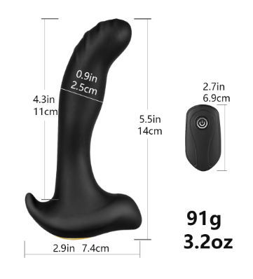 Вібратор DUTRIEUX 10 режимів з пультом керування Анальний фалоімітатор Чоловічий масажер простати