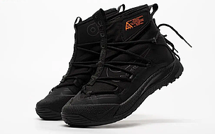 Чоловічі зимові кросівки з хутром Nike ACG Air Terra Antarktik Gore-tex Black чорні водонепроникні, фото 3