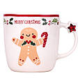 Набір новорічний із чотирьох керамічних чашок "Merry Christmas" 360 мл, фото 6