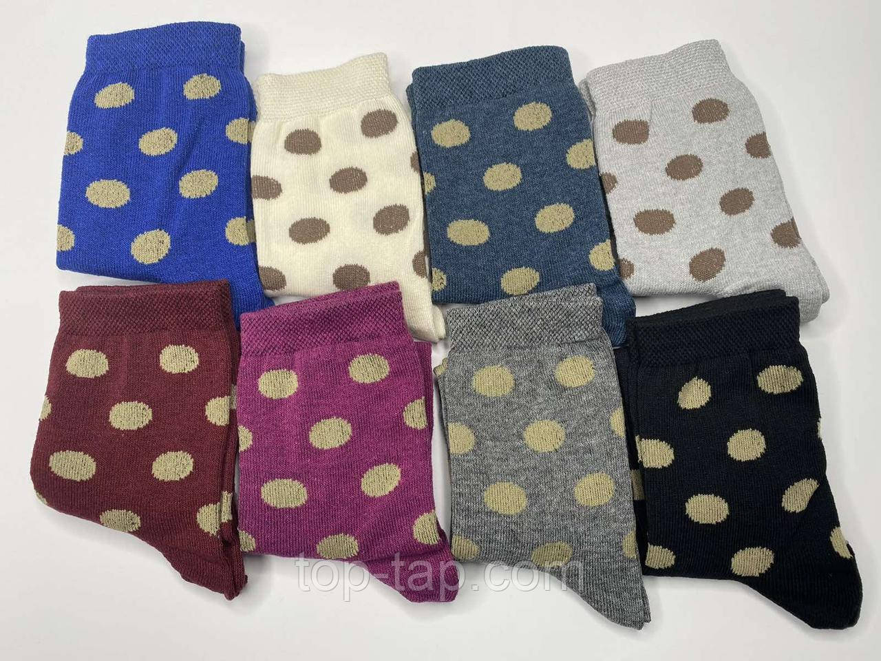 Шкарпетки жіночі з малюнком горохи, фото 1