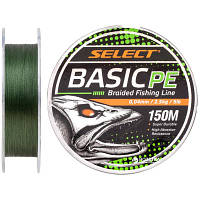 Шнур Select Basic PE 150m Dark Green 0.04mm 5lb/2.5kg (1870.18.18)