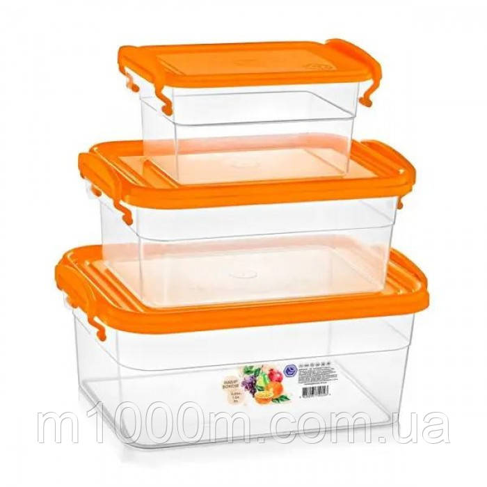 Набір універсальних контейнерів 0,85+1,6+3,0л Жовт НП