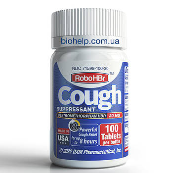 RoboTablets, RoboHBr Dextromethorphan HBr, 30 мг. (Декстрометорфан HBr 30 мг 100 таблеток (100 доз) BX047