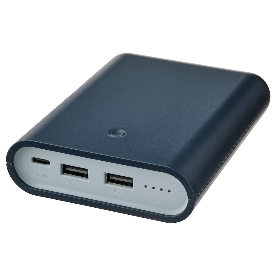 Зарядний пристрій (повербанк) IKEA VARMFRONT Темно-синій 10400 mAh 105.556.45