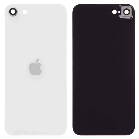 Задня панель корпусу для iPhone SE 2020, біла, зі склом камери, small hole, фото 1