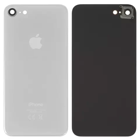 Задня панель корпусу для iPhone 8, біла, зі склом камери, small hole, фото 1