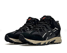 Чоловічі зимові кросівки на хутрі Asics Gel-Sonoma 15-50 Gore-tex чорні водонепроникні, фото 3