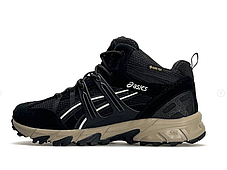 Чоловічі зимові кросівки на хутрі Asics Gel-Sonoma 15-50 Gore-tex чорні водонепроникні, фото 4
