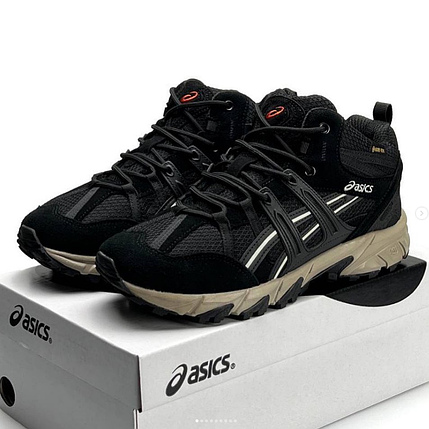 Чоловічі зимові кросівки на хутрі Asics Gel-Sonoma 15-50 Gore-tex чорні водонепроникні, фото 1