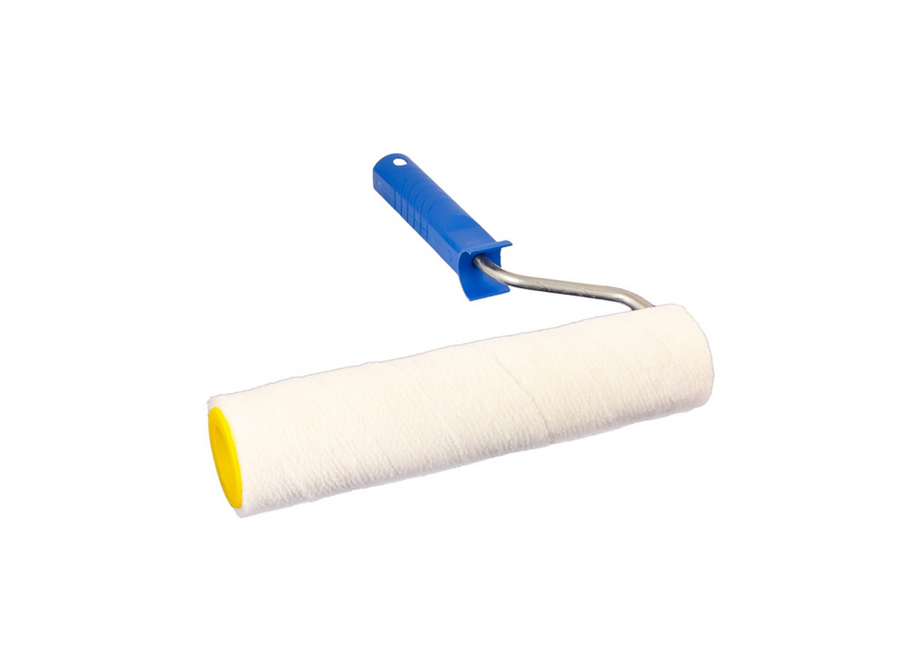 Валик малярний MASTERTOOL Velour 48/250/4 мм Ø 8 мм із ручкою 92-5604-P, фото 1