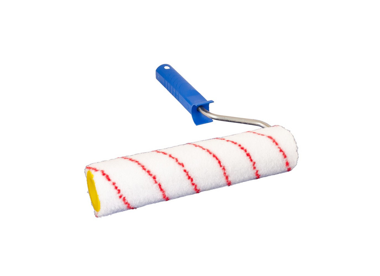 Валик малярний MASTERTOOL Nylon 48/250/9 мм Ø 8 мм із ручкою 92-5404-P, фото 1