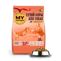 Повнораціонний сухий корм для собак MY champion з ягням, 10 кг