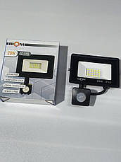 Світлодіодний прожектор з датчиком руху S6 20W 6200K IP65 (S6-SMD-20-Slim-S), фото 3