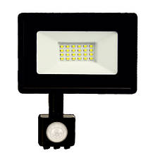 Світлодіодний прожектор з датчиком руху S6 20W 6200K IP65 (S6-SMD-20-Slim-S), фото 2