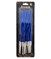 Набір свічок для торта коктейльні синій 12см в упаковці 12шт