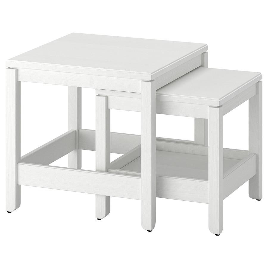 Набір столиків IKEA HAVSTA 2 предмети Дерев'яні Білі 604.042.01