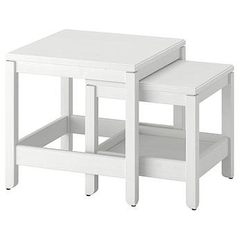 Набір столиків IKEA HAVSTA 2 предмети Дерев'яні Білі 604.042.01