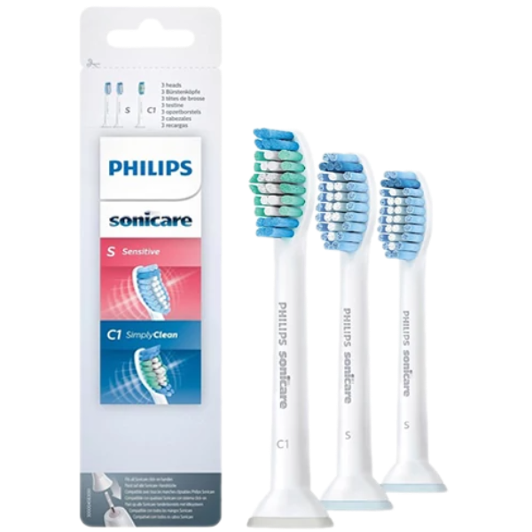 Насадки на зубні щітки Philips Sonicare HX6013/59 Simply Clean C1 + Sensitive (3 шт.)