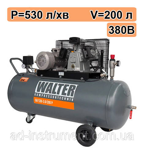 Компресор WALTER GK 530-3.0/200 P, фото 1